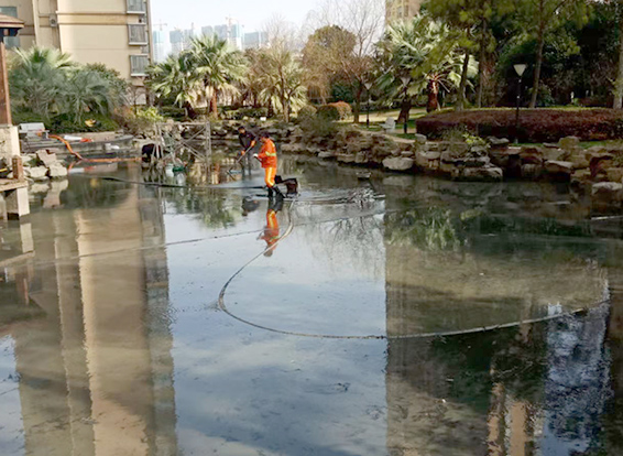 黄石景观池淤泥清理